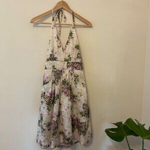 Anna Sui for Anthropologie Halterneck Floral Dress